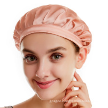 100% Pure Mulberry Silk Soft Comfortable Hair Bonnet Sleep Silk Cap with Custom Logo